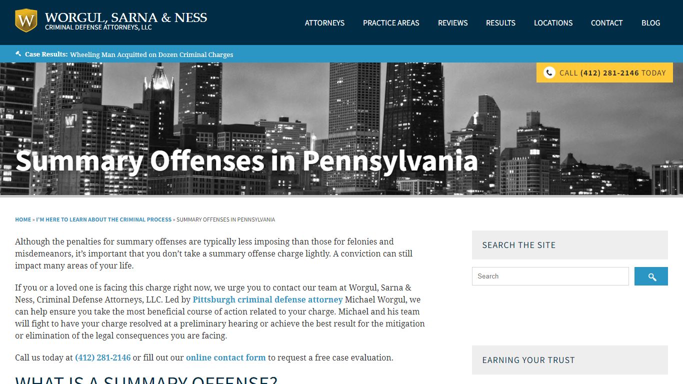 Summary Offenses in Pennsylvania | Worgul, Sarna & Ness, Criminal ...